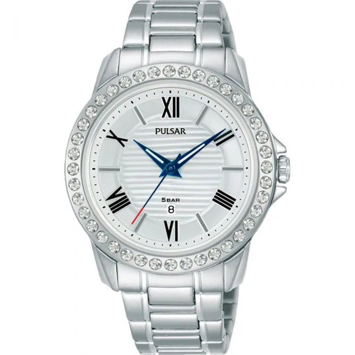 Pulsar PH7519X Swarovski Crystals Stainless Steel Womens Watch