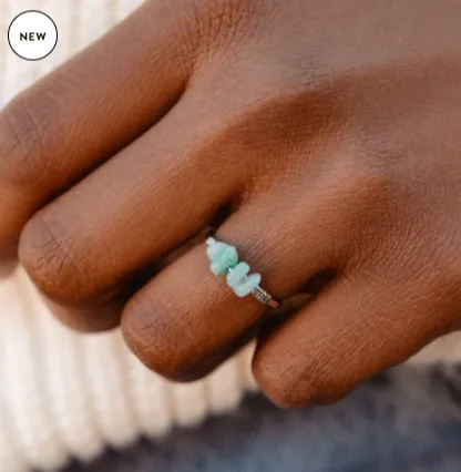 Pura Vida Wire Wrapped Gemstone Ring