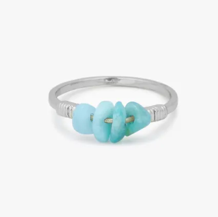 Pura Vida Wire Wrapped Gemstone Ring