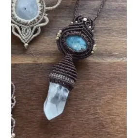 Quartz & Larimar Necklace