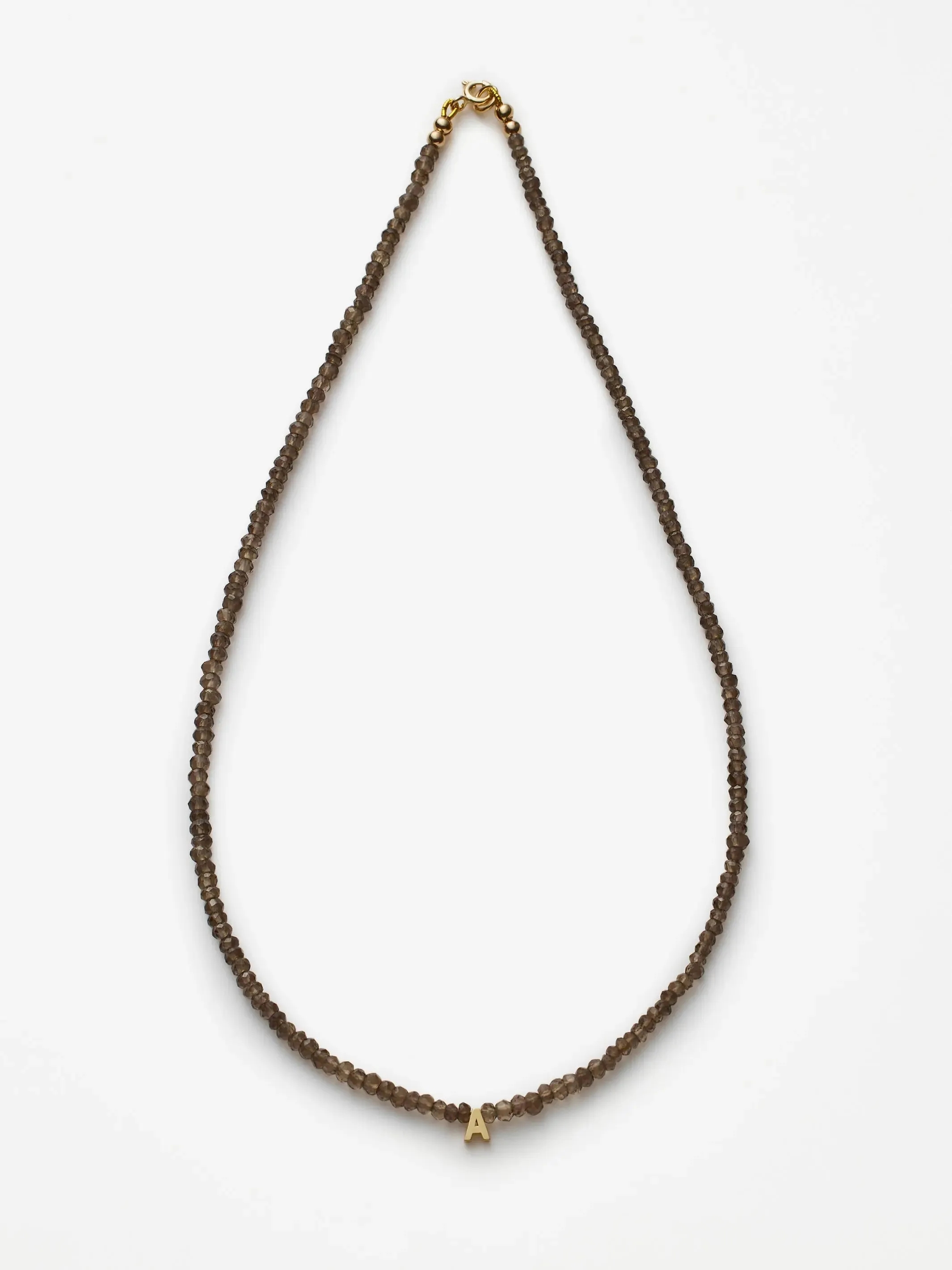 Quartz One Letter Necklace