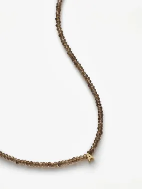 Quartz One Letter Necklace