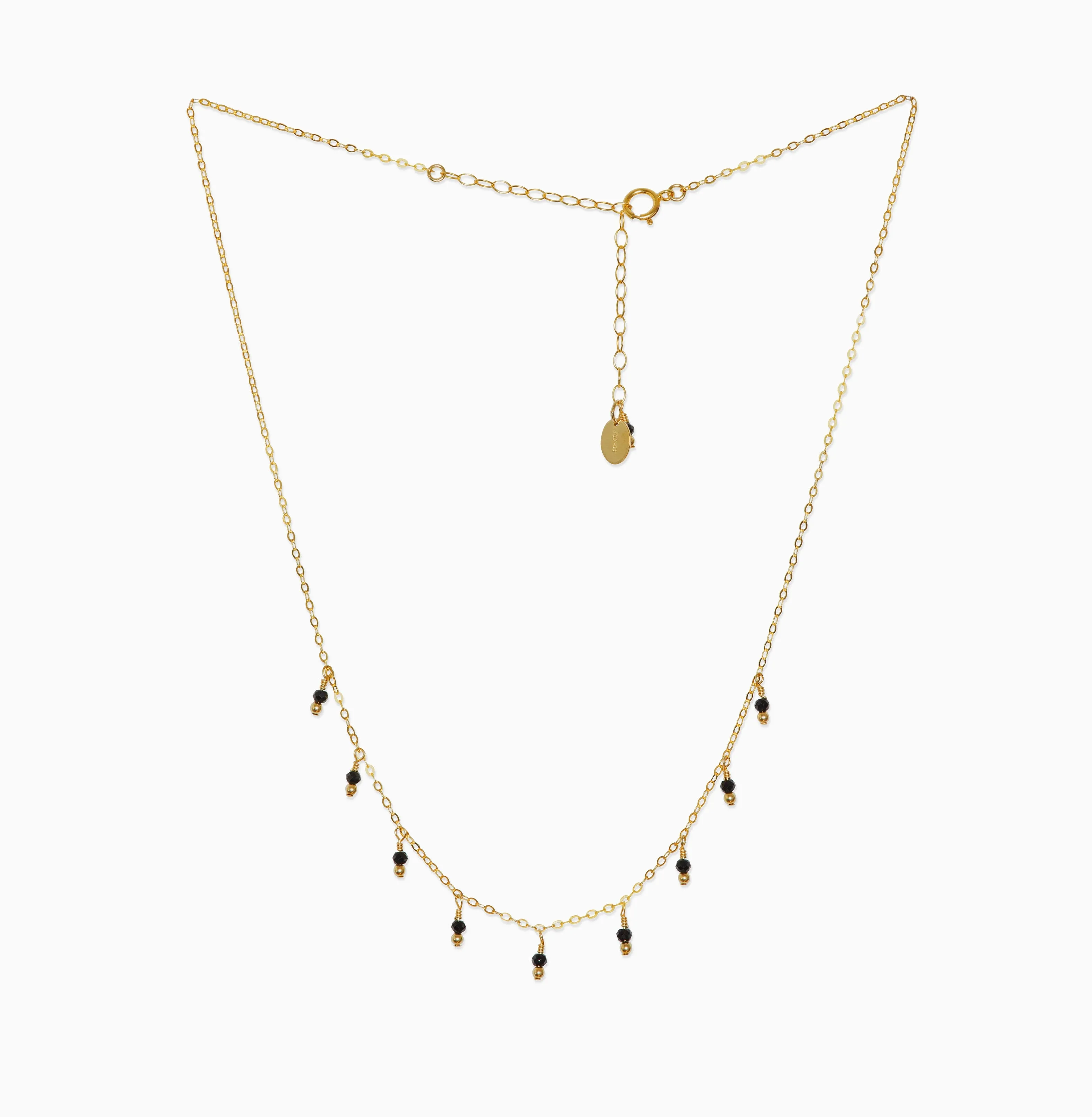Rain Choker Necklace ~ Black Spinel