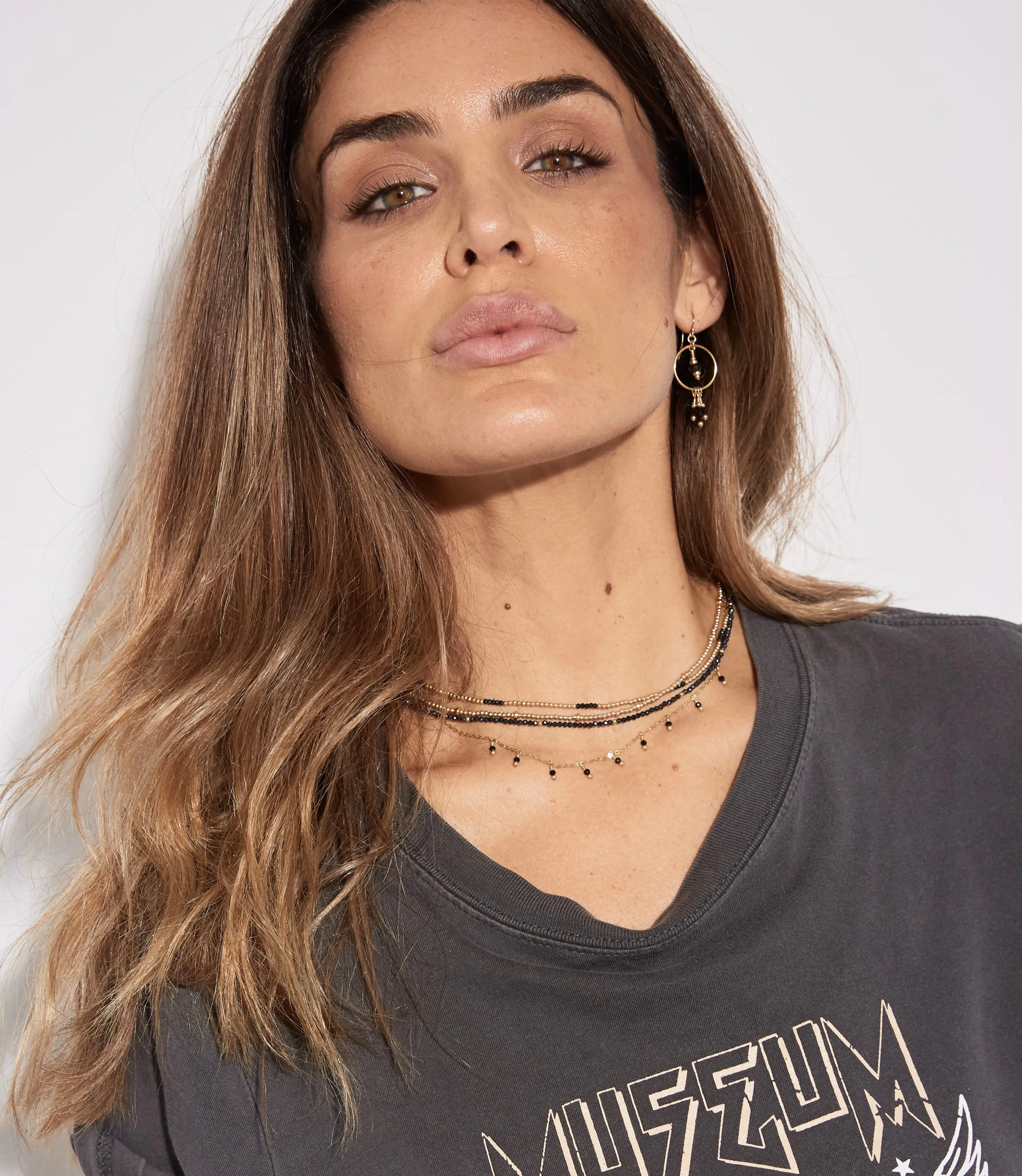Rain Choker Necklace ~ Black Spinel