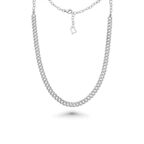 Ready to Ship Diamond Cuban Link Chain Necklace (1.50 ct.) 6 mm Pave' Setting in 14K Gold