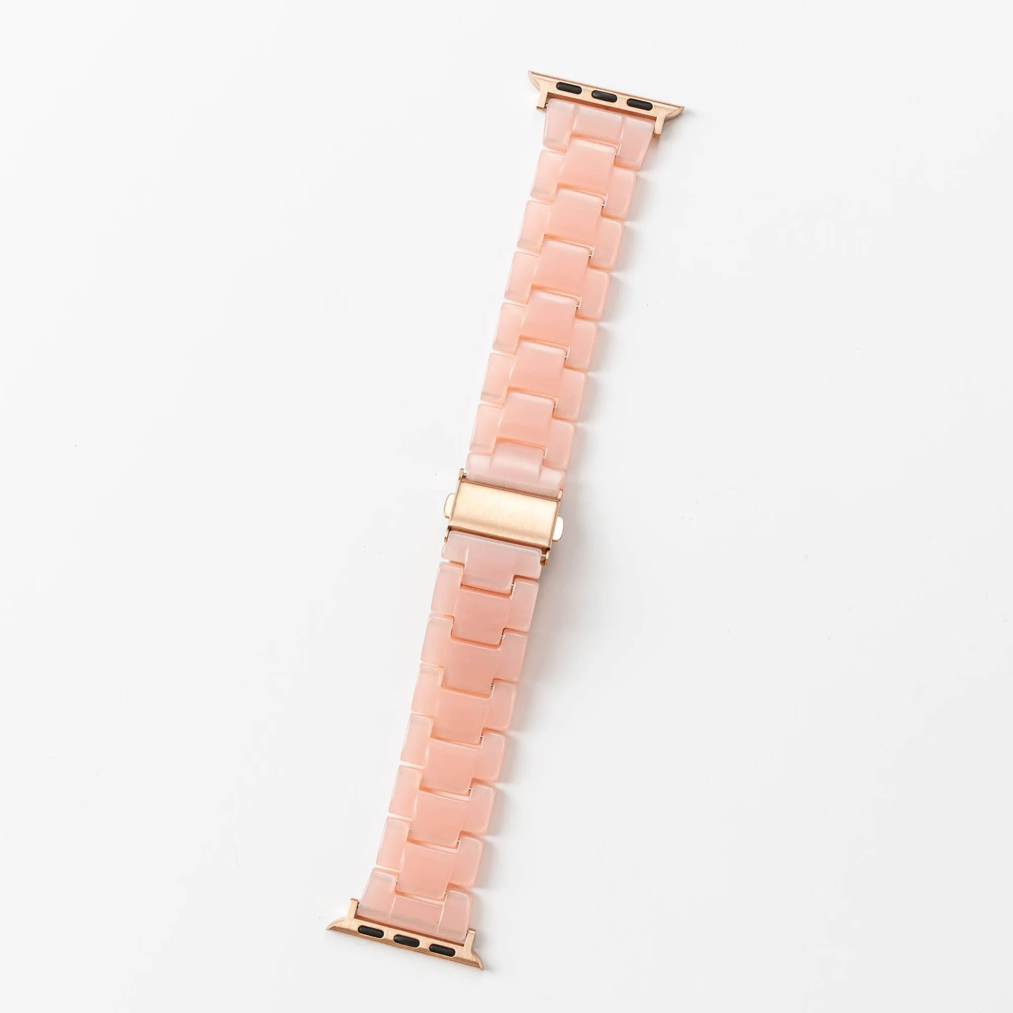 Resin Pink Strap / Rose Gold Buckle - 38mm, 40mm, 41mm