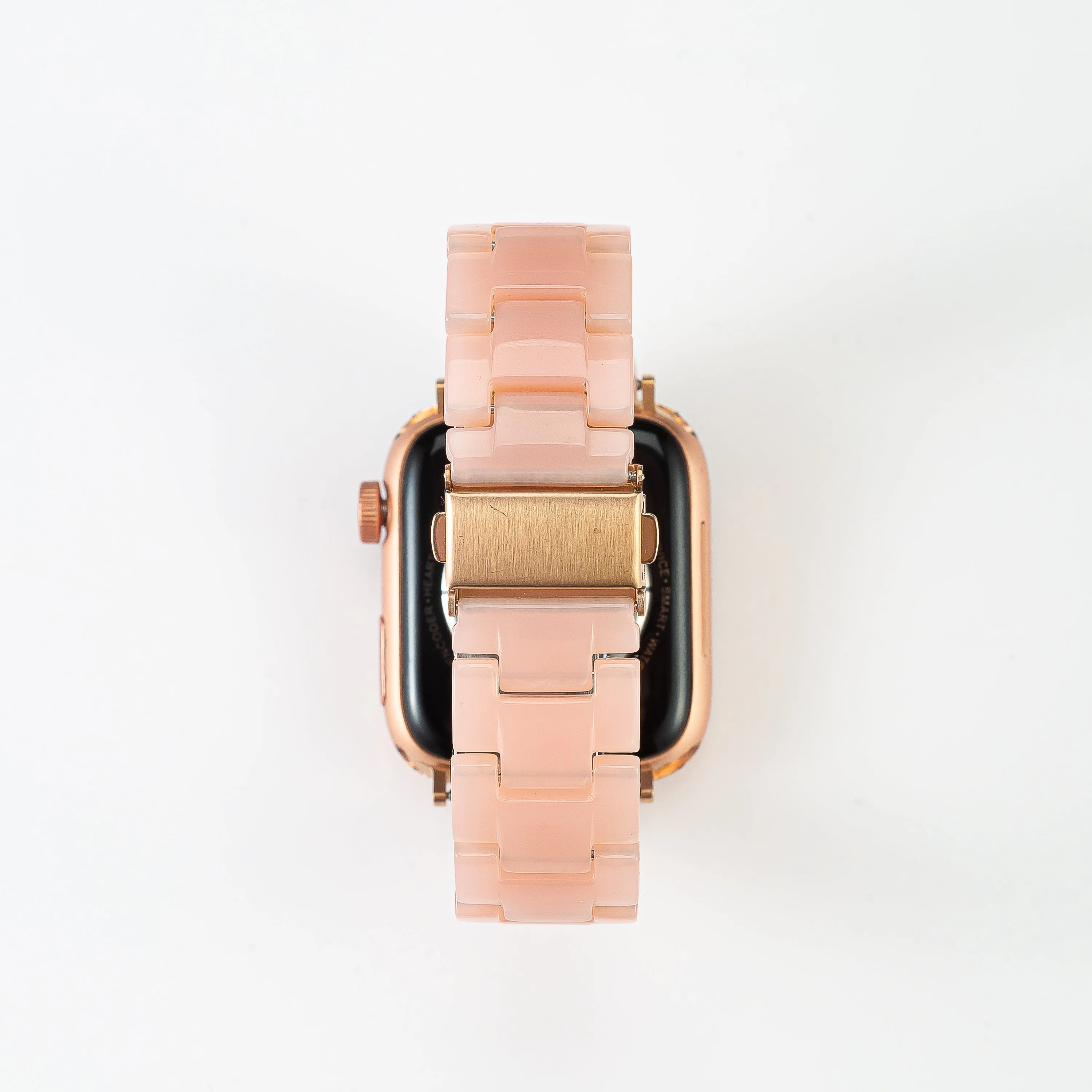 Resin Pink Strap / Rose Gold Buckle - 38mm, 40mm, 41mm