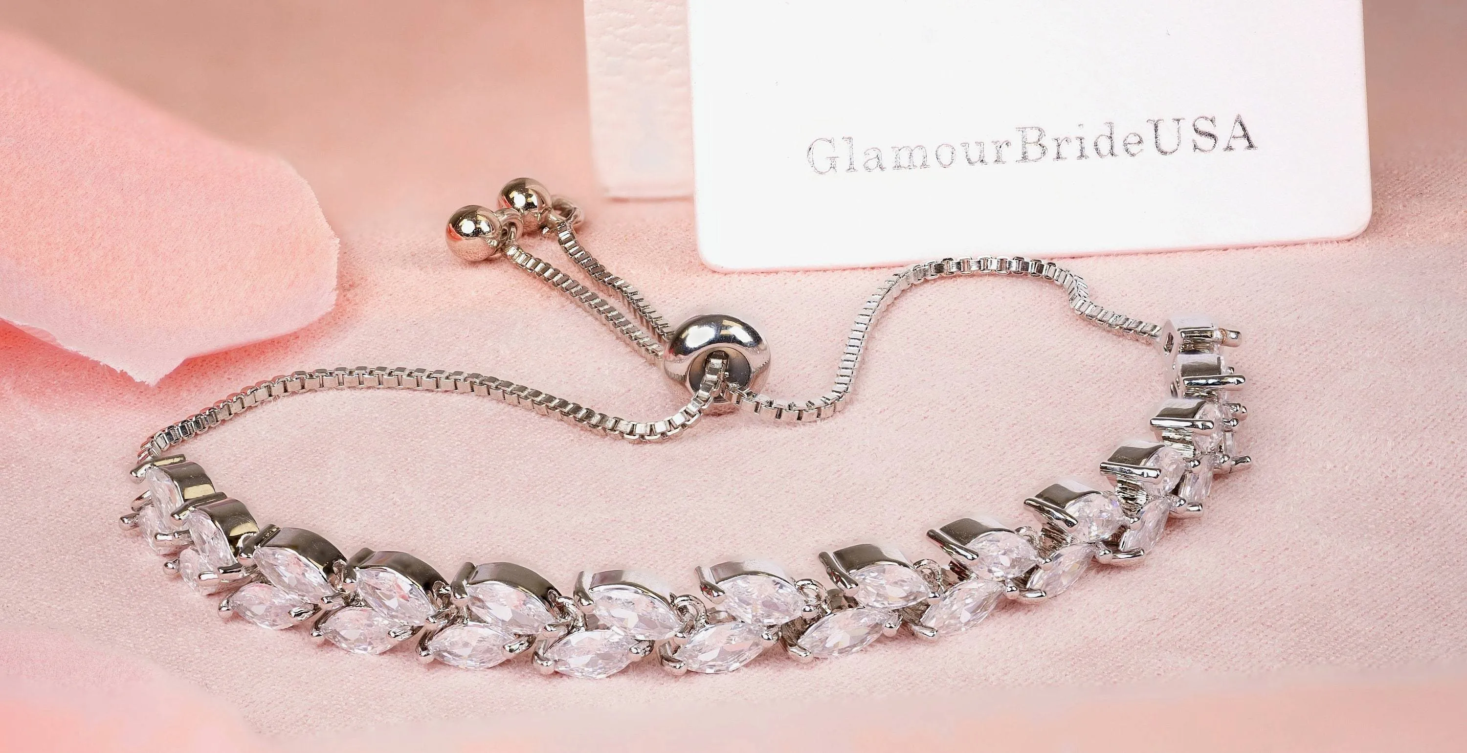 Rose Gold Bridal Crystal Teardrop Earrings - Megan