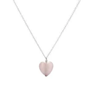 Rose Quartz Heart Necklace