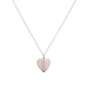 Rose Quartz Heart Necklace