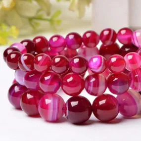 Rose Sardonyx Stone Bracelet for Men and Women