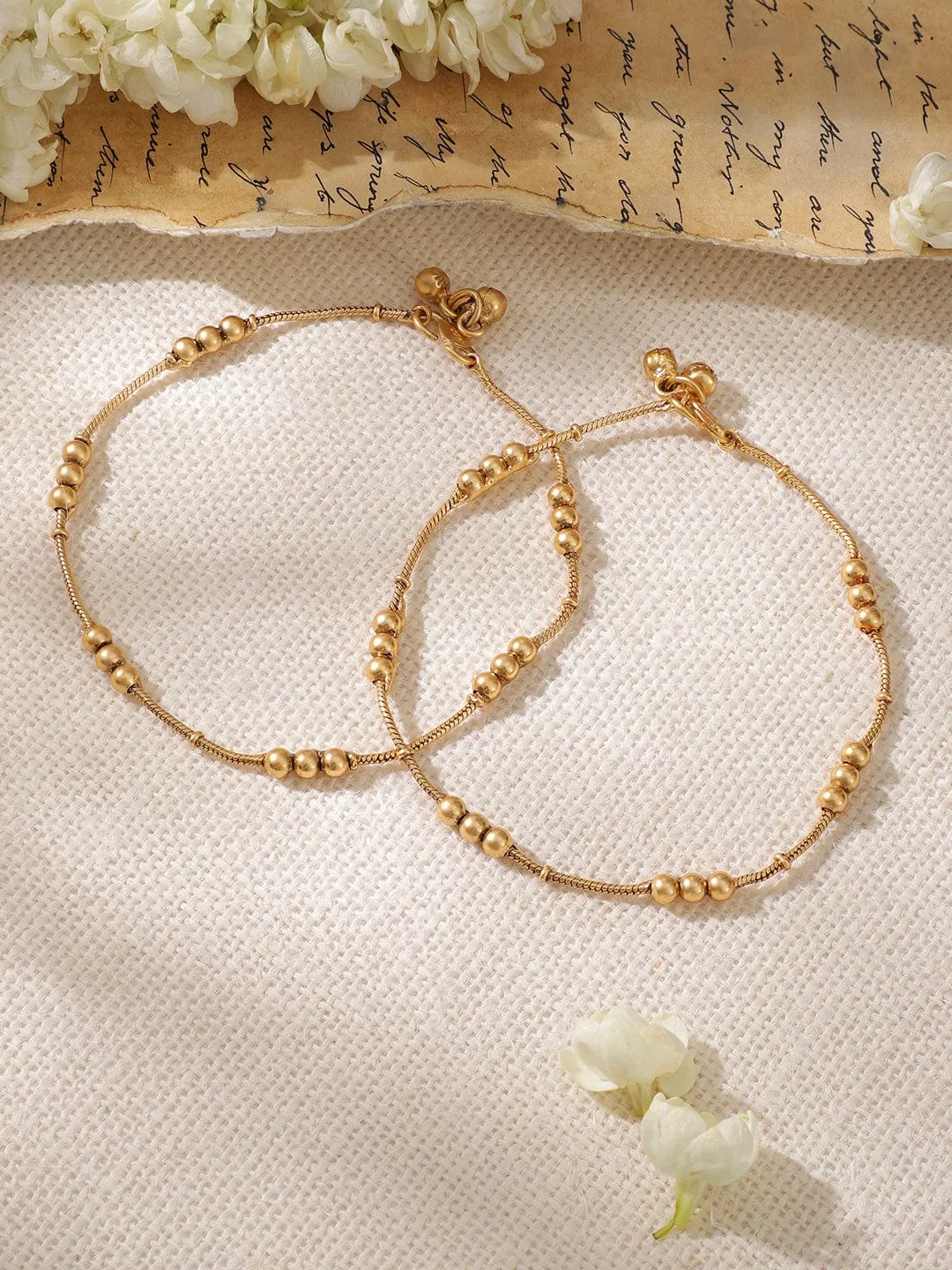 Rubans Gold-Plated Anklet