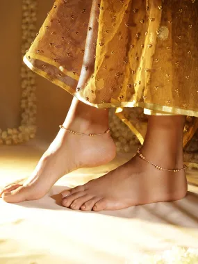 Rubans Gold-Plated Anklet