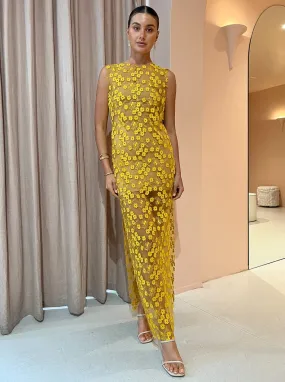 Rumer Rosella Midi in Yellow