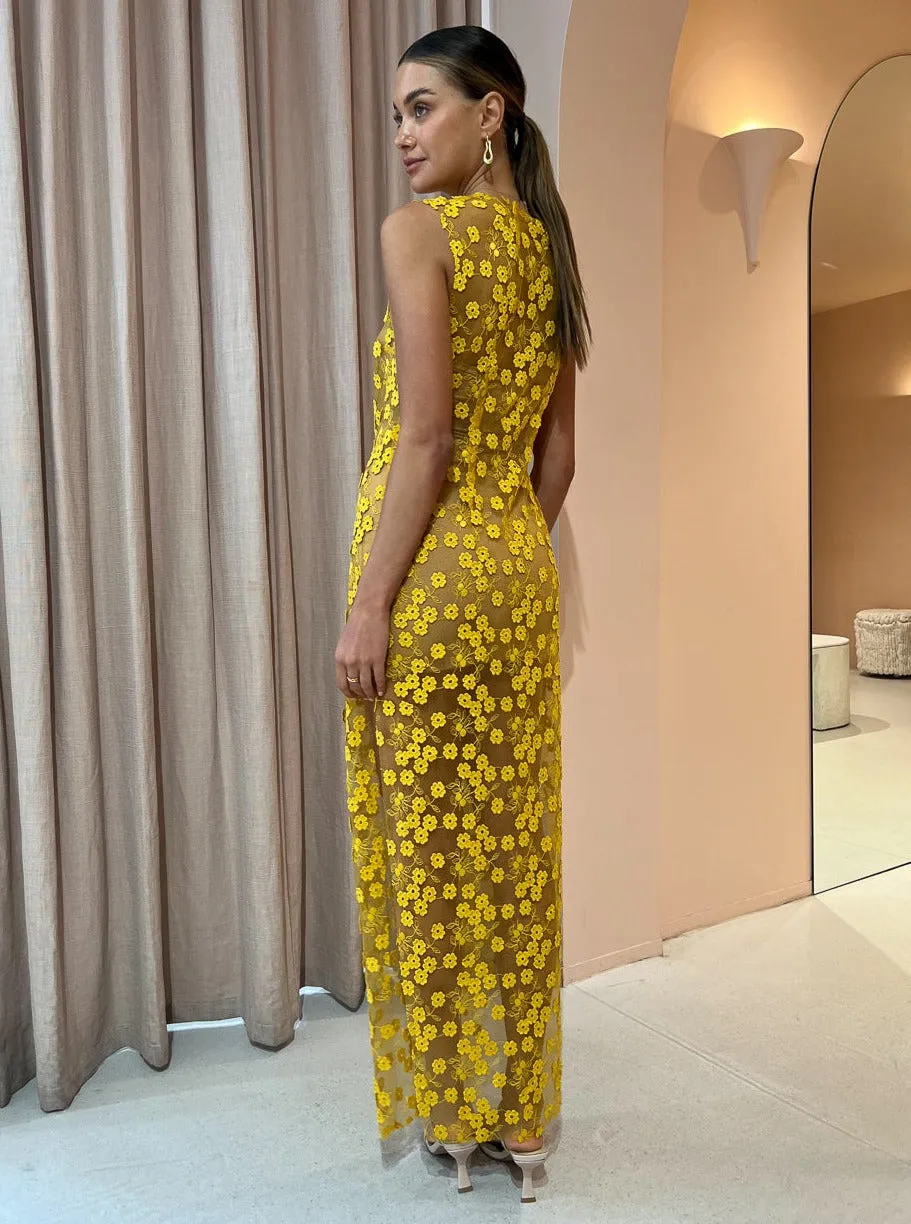 Rumer Rosella Midi in Yellow