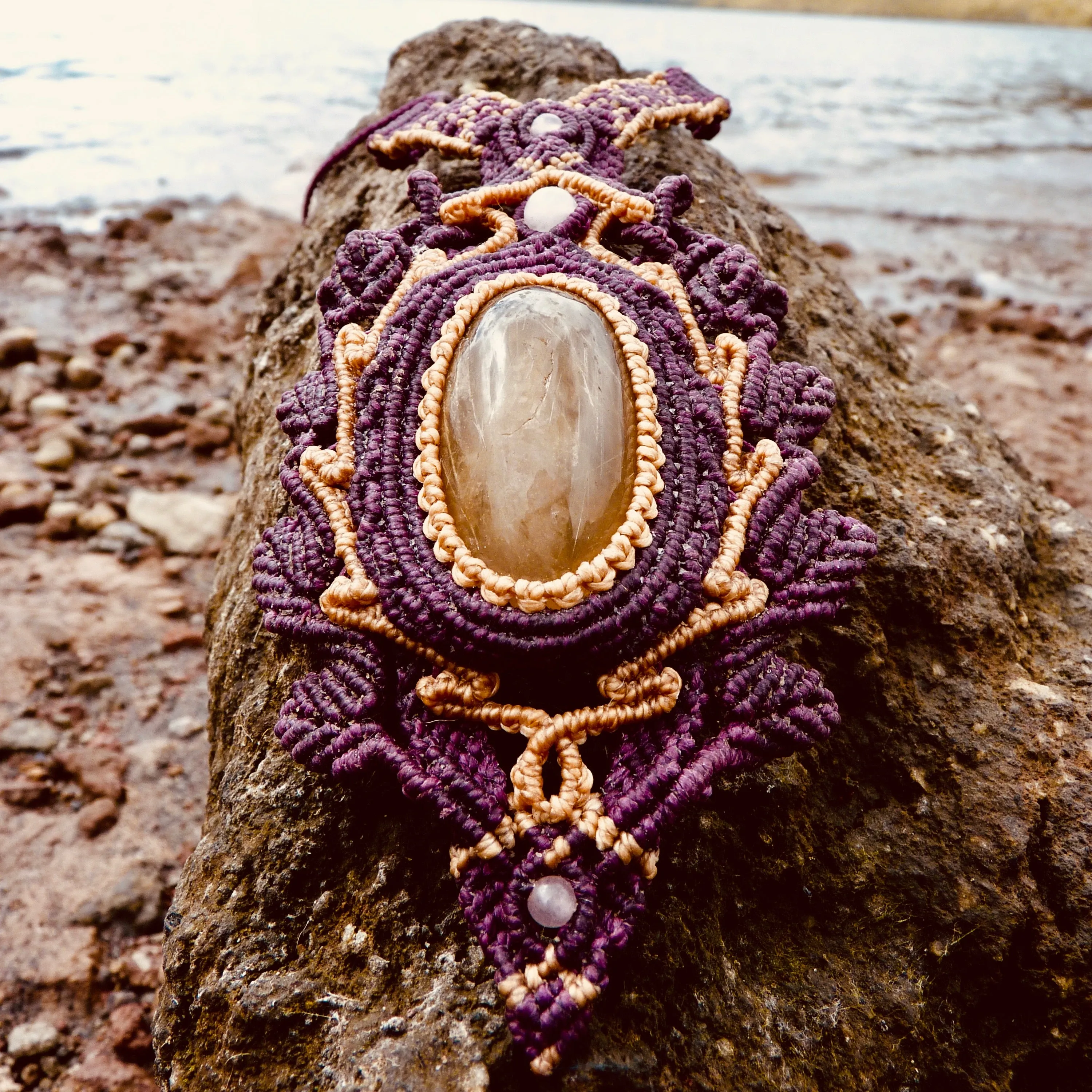 Rutilated quartz necklace (unique design)