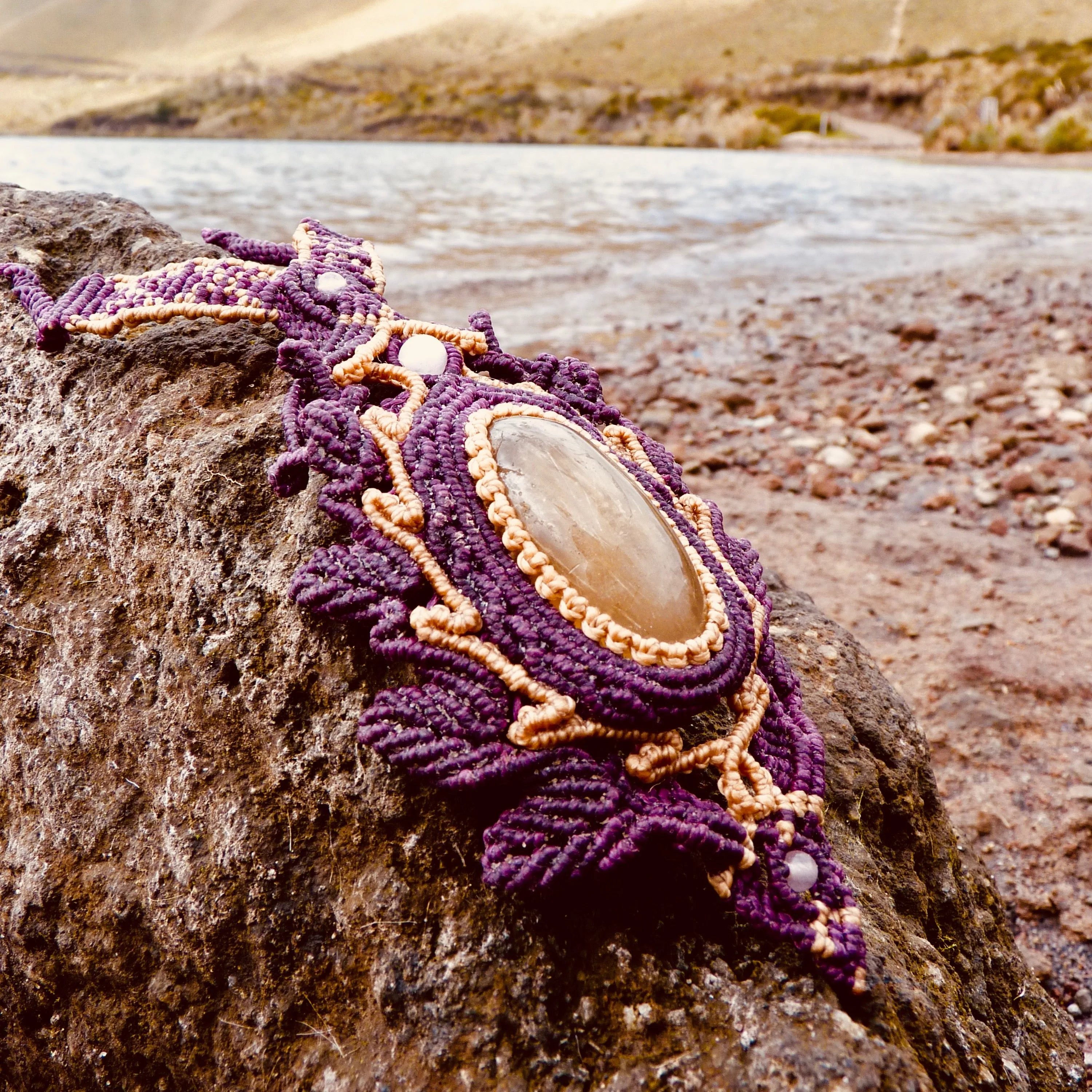 Rutilated quartz necklace (unique design)
