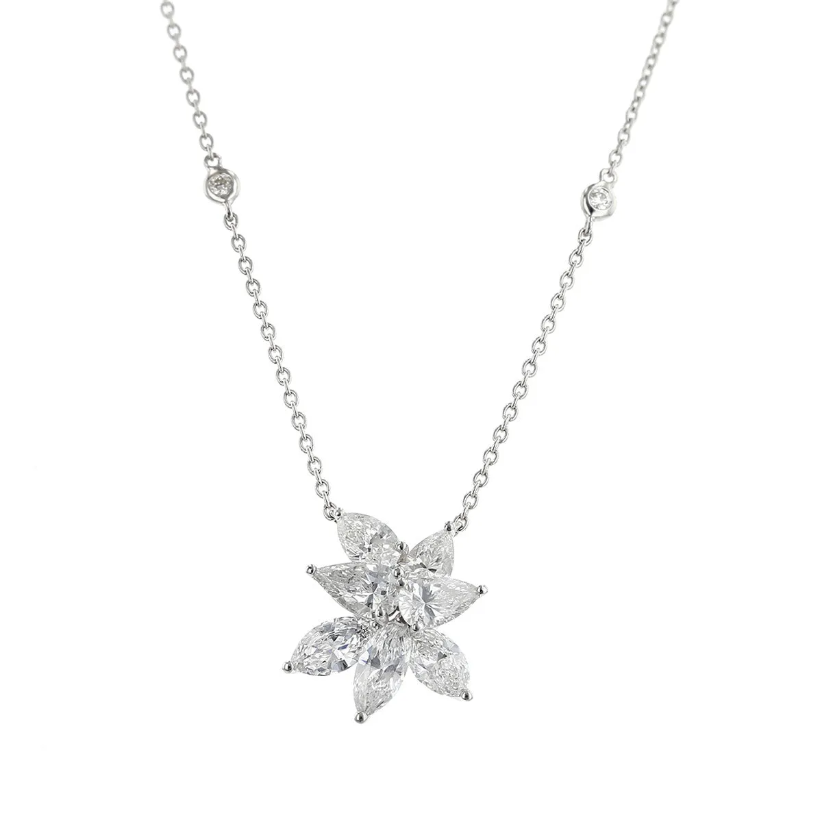 Salavetti 18K White Gold Diamond Brillante Necklace