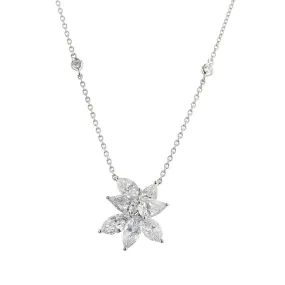 Salavetti 18K White Gold Diamond Brillante Necklace
