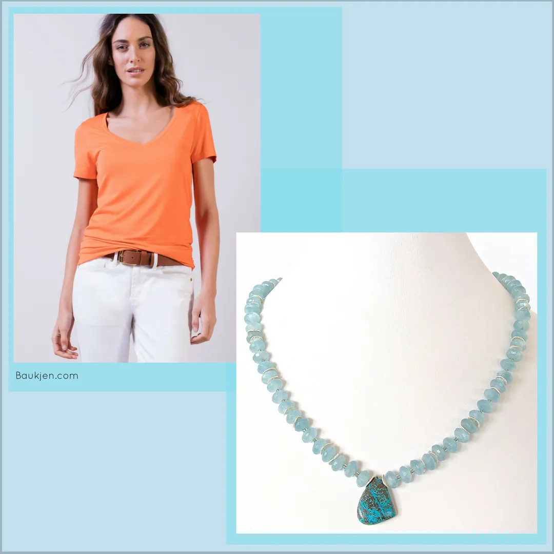 Sargasso: Blue Calcite Necklace