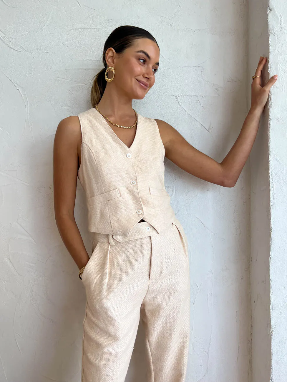 Savannah Morrow Kate Pant in Shell