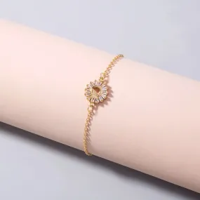 Sea Of Love Butterfly Round Zircon Bracelet