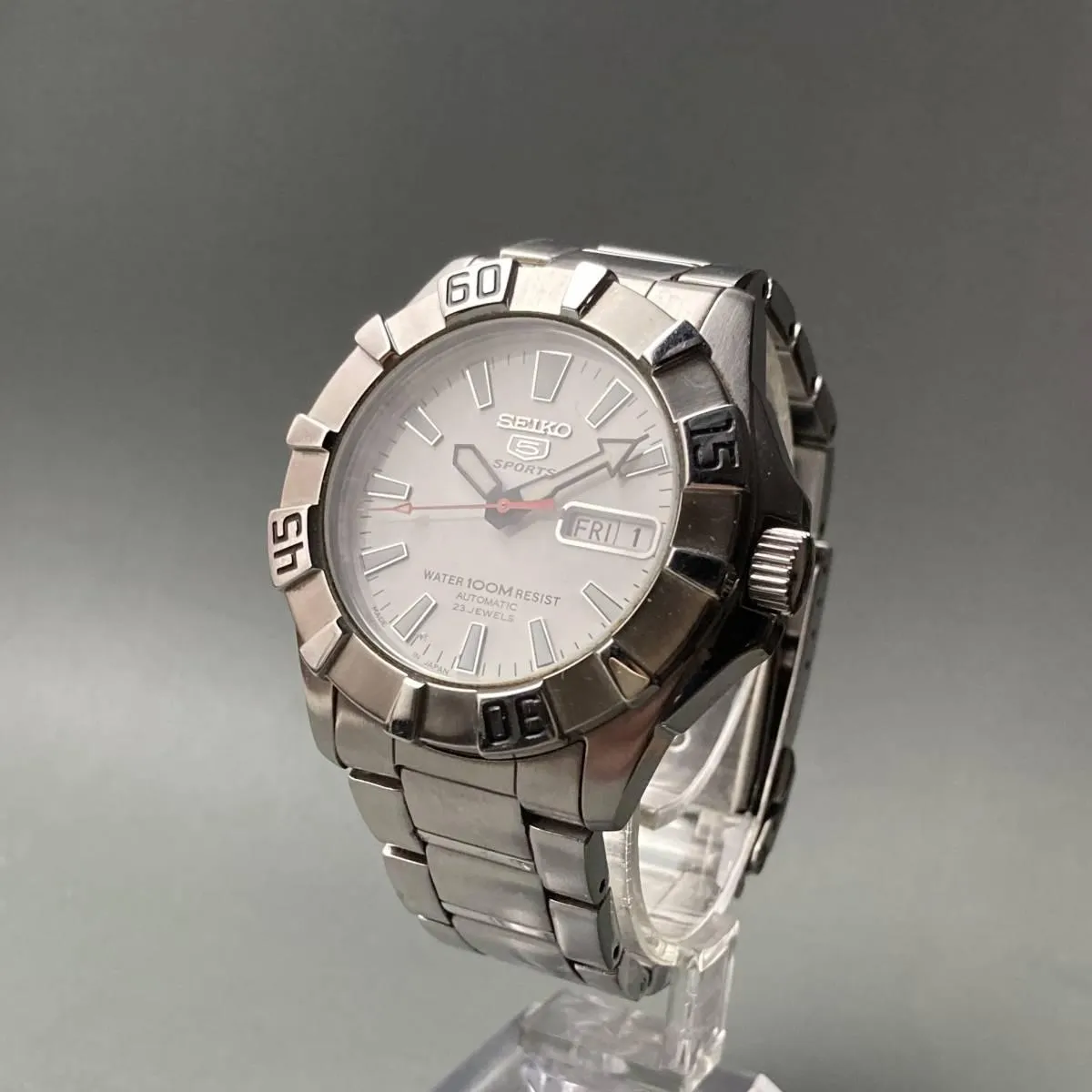 Seiko Watch Five Sports Automatic Men's Day Date 42mm Vintage Wristwatch Male