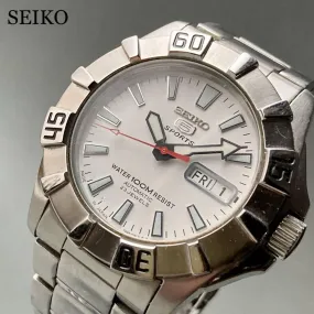 Seiko Watch Five Sports Automatic Men's Day Date 42mm Vintage Wristwatch Male