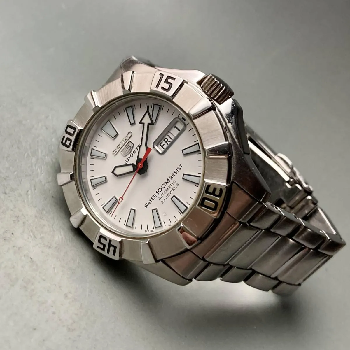 Seiko Watch Five Sports Automatic Men's Day Date 42mm Vintage Wristwatch Male
