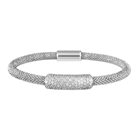 Silver Bracelet Large Cluster