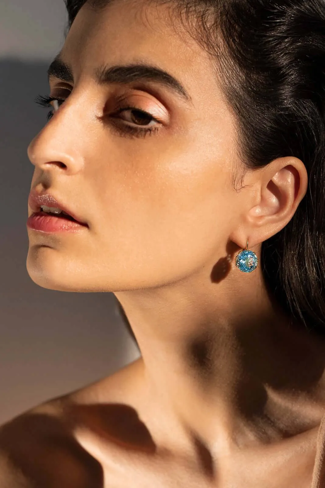 Small Crown Blue Topaz