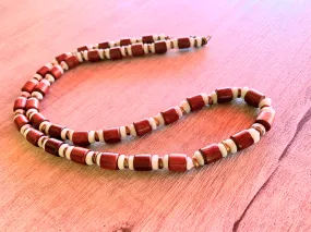 🔴SOLD🔴 Cameron Handmade Cats Eye, and Wood 25" Necklace