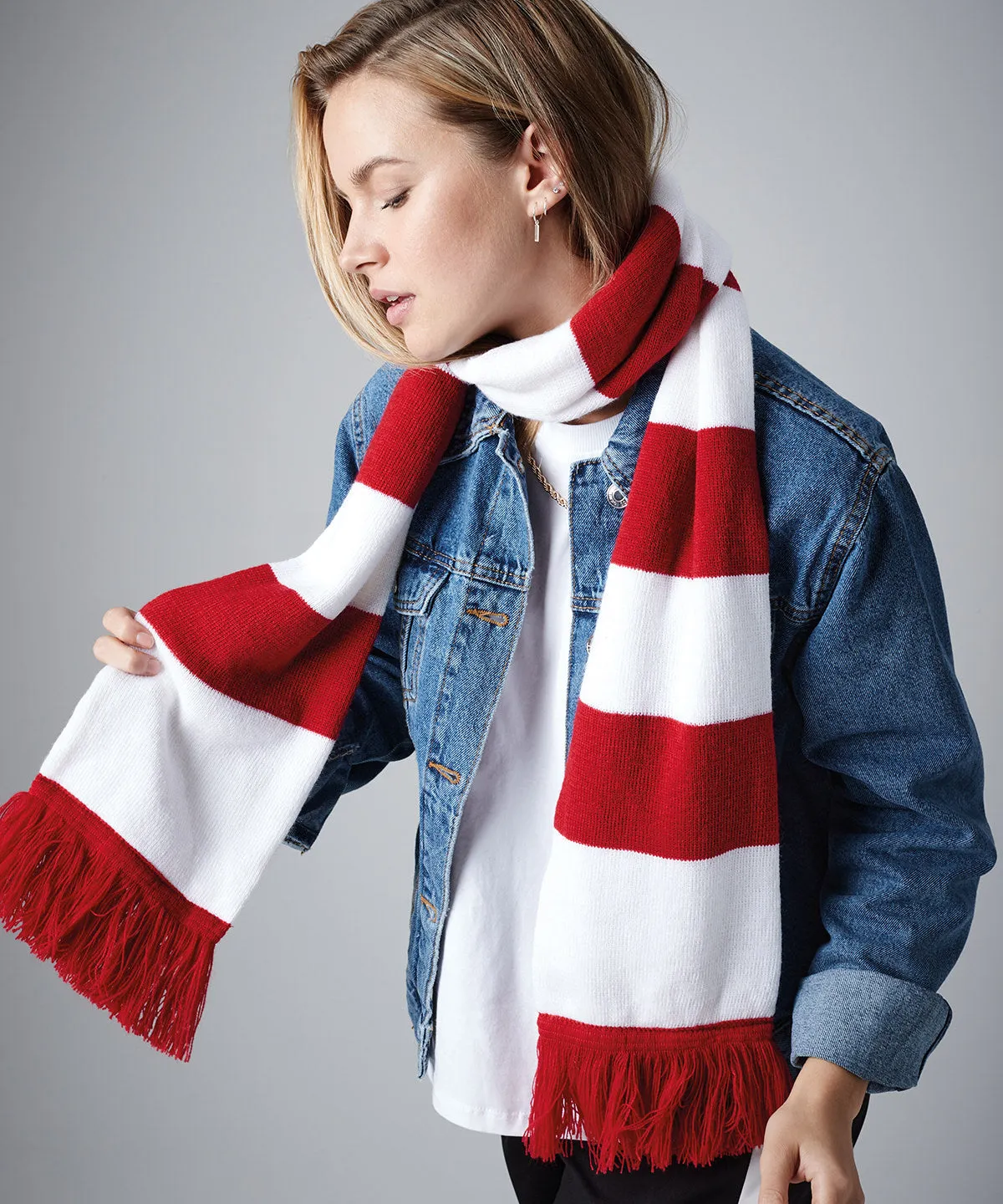 Stadium scarf | Black/Heather Grey