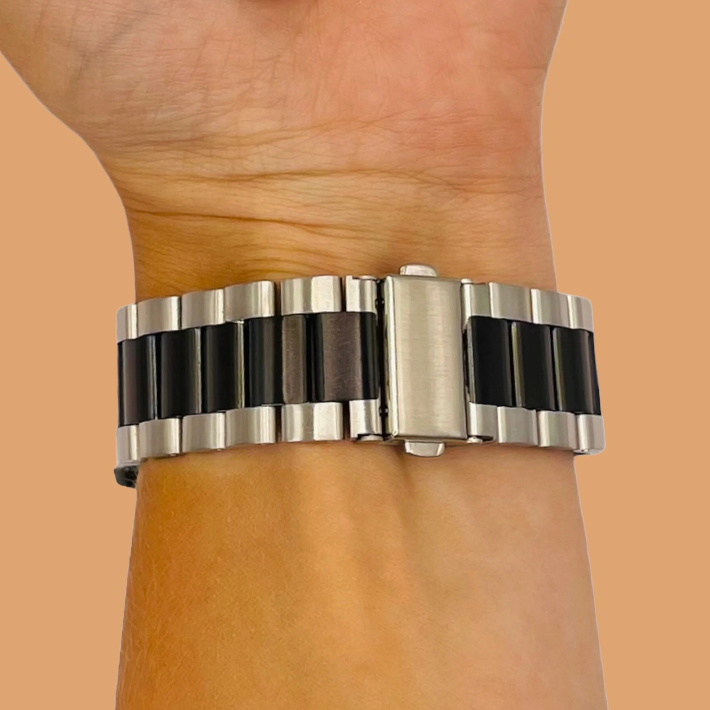 Stainless Steel Link Watch Strap Compatible with the Samsung Galaxy Watch 6 (40mm)