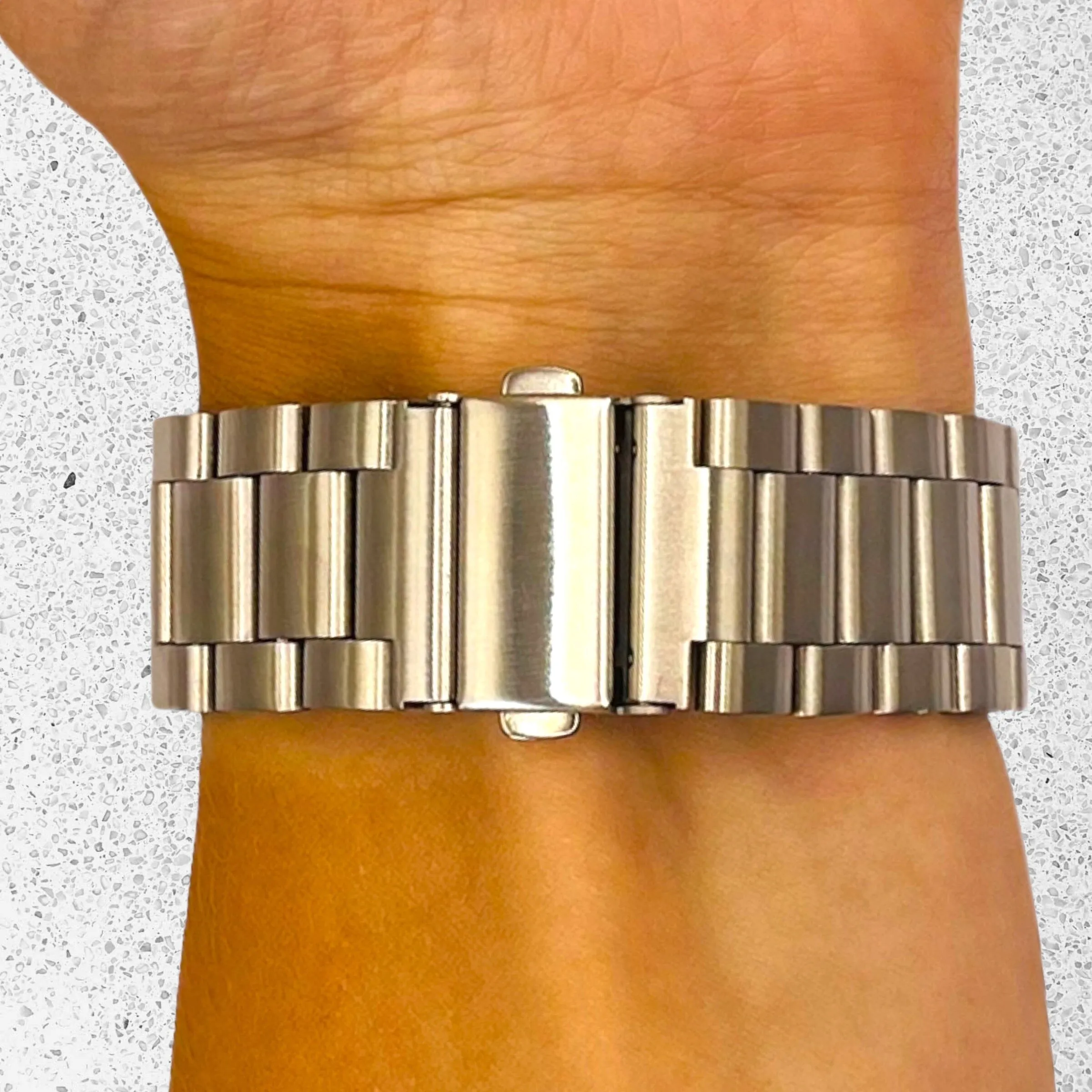 Stainless Steel Link Watch Strap Compatible with the Samsung Galaxy Watch 6 (40mm)