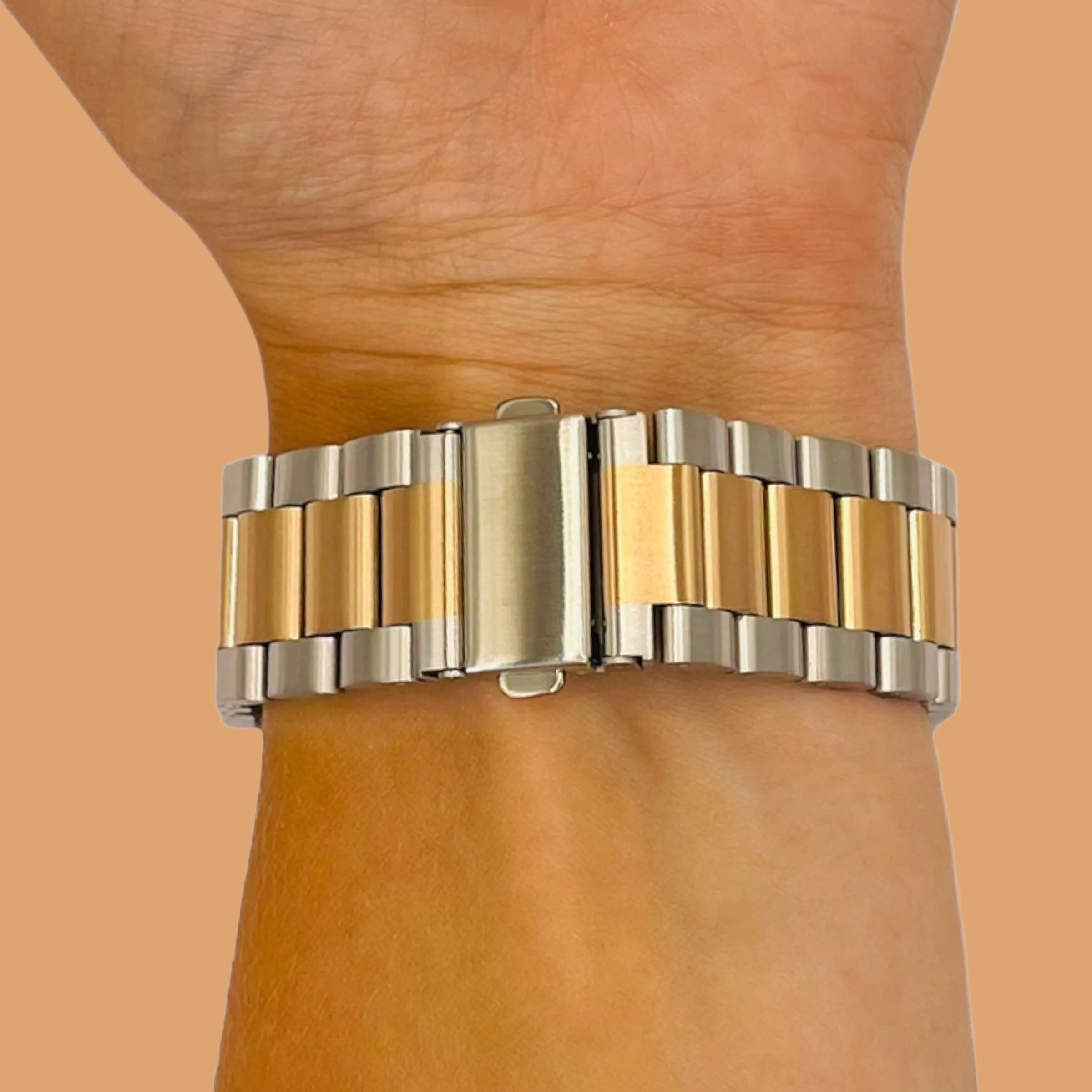 Stainless Steel Link Watch Strap Compatible with the Samsung Galaxy Watch 6 (40mm)