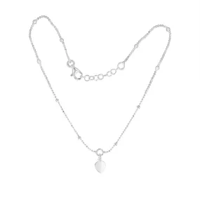 Sterling Silver Ball And Chain 27cm Anklet