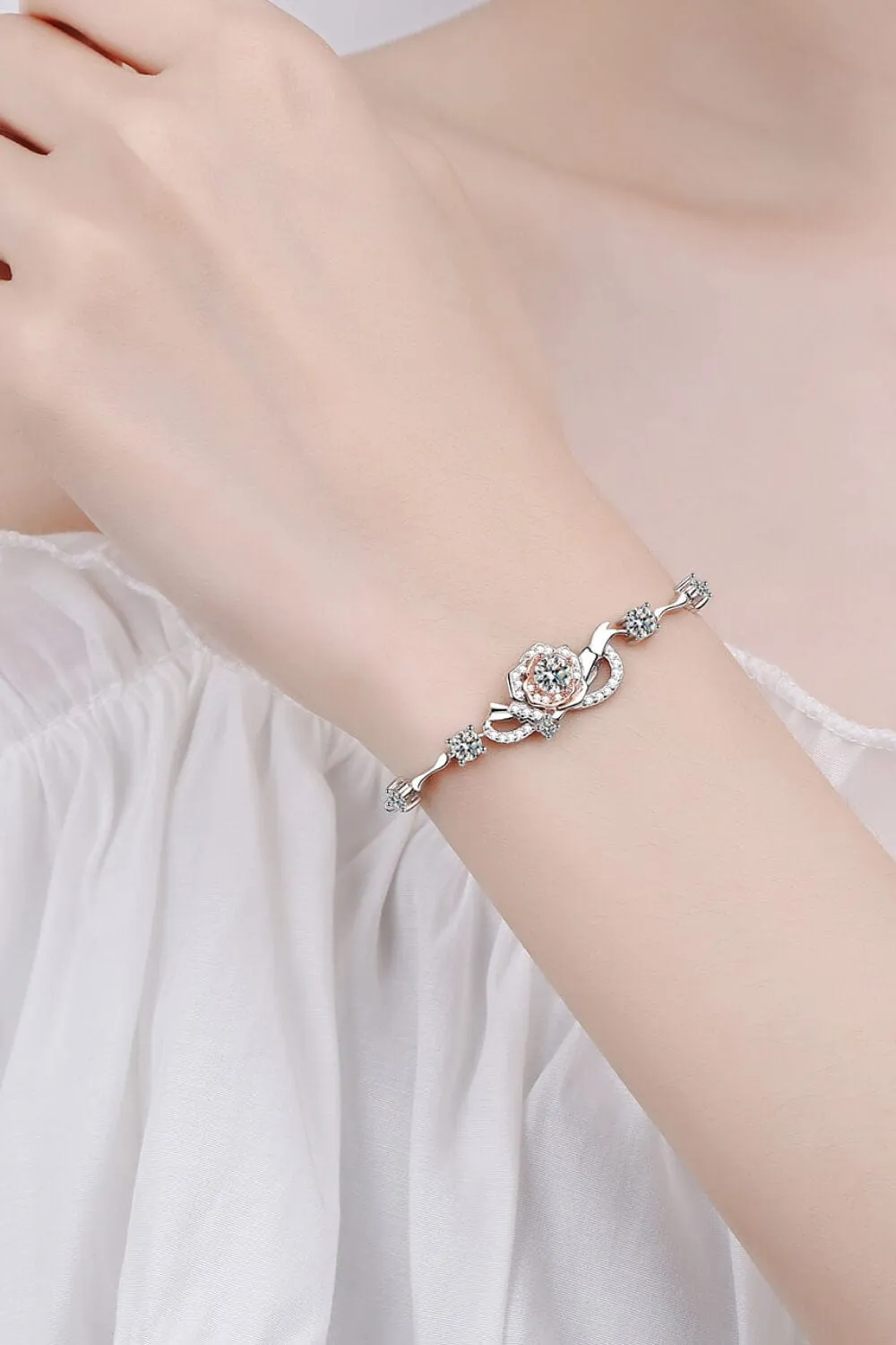 Sterling Silver Moissanite Bracelet