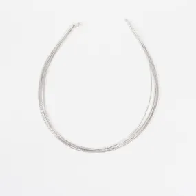 Sterling Silver Necklace with Diamond Cut Wire