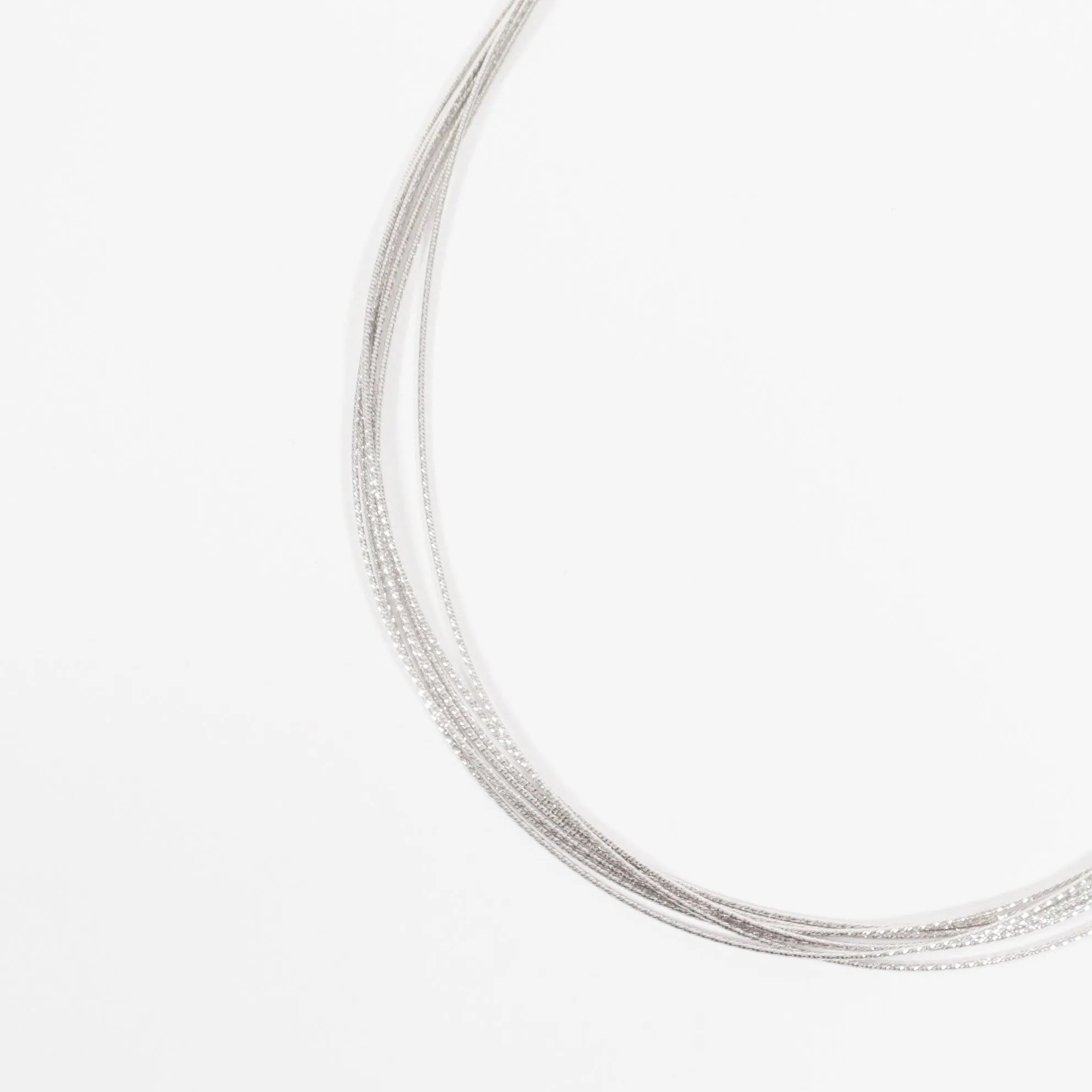 Sterling Silver Necklace with Diamond Cut Wire