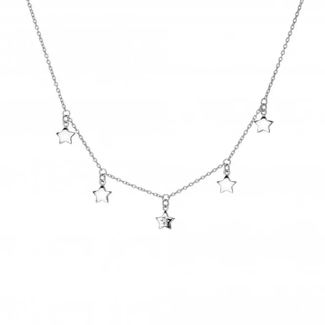 Sterling Silver Star Choker DN161