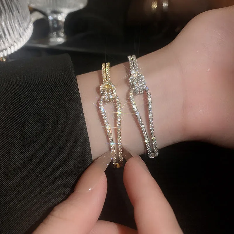 Stitching Bracelet Fashion Zircon Geometric