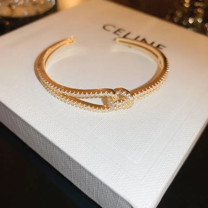 Stitching Bracelet Fashion Zircon Geometric