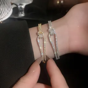 Stitching Bracelet Fashion Zircon Geometric