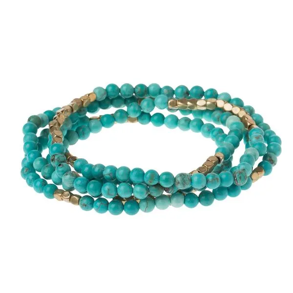 Stone Wrap turq/gold