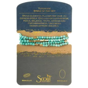 Stone Wrap turq/gold