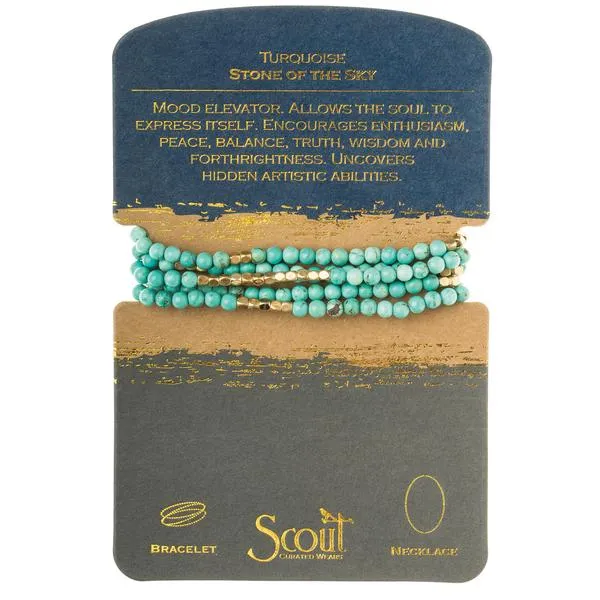 Stone Wrap turq/gold