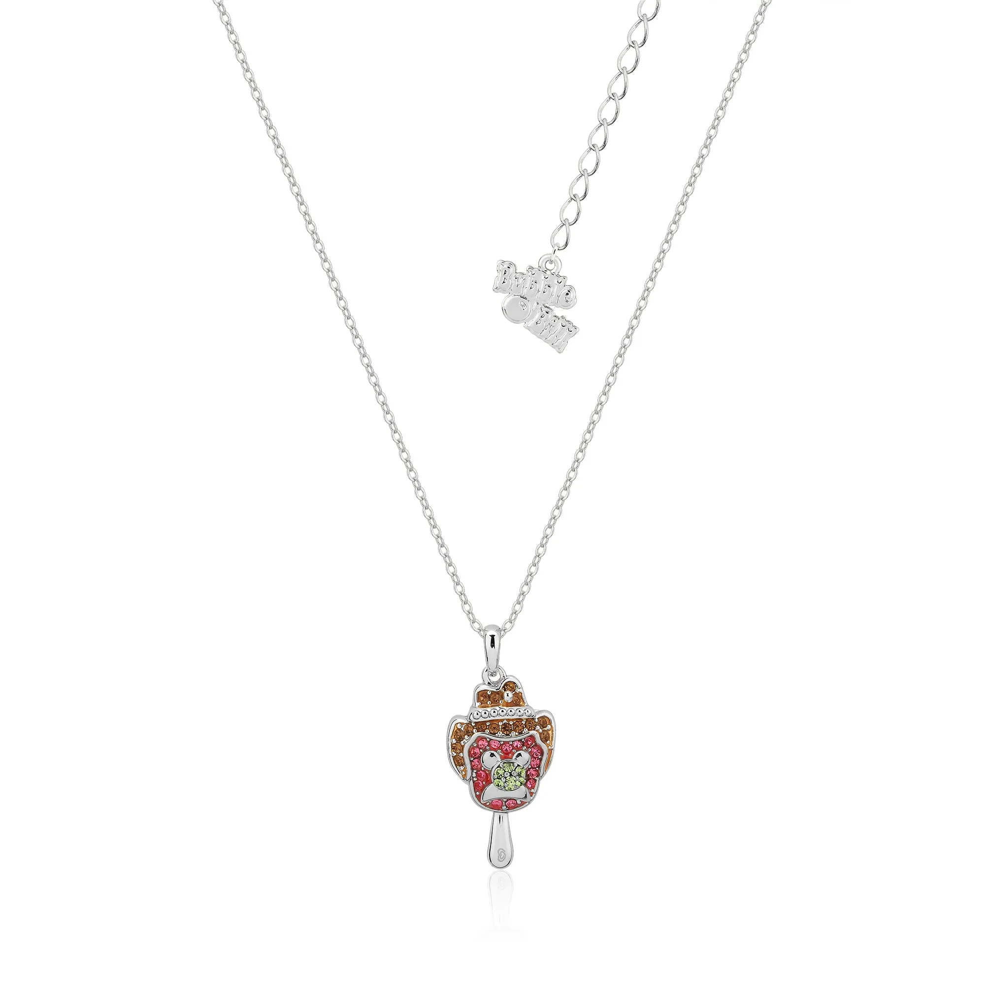 Streets Bubble O'Bill  White Gold Plated Crystal Pendant on 45 7cm Chain