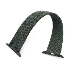 Stretchable Military Green Solo Loop Braided Watch Band compatible with Apple Watch 44mm / 42mm models