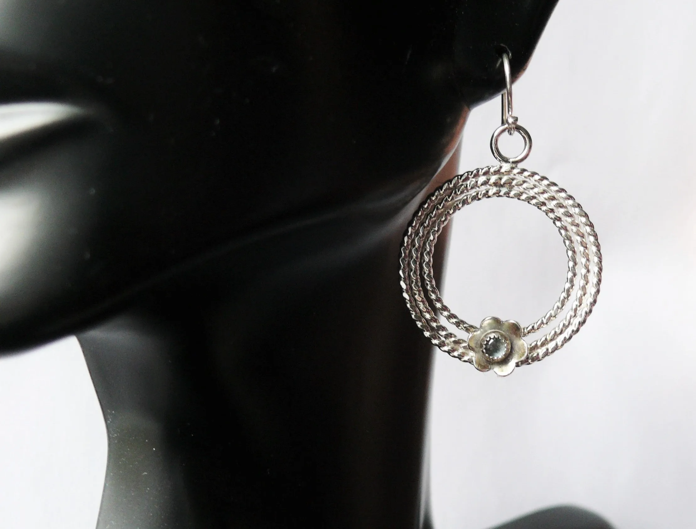 Swiss Blue Topaz Earrings • Sterling Silver